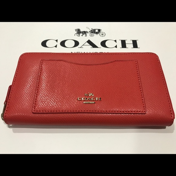 Coach Handbags - NWT COACH ACCORDION ZIP WALLET F54007 WATERMELON